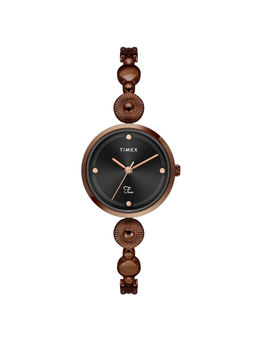 Timex - Fria Women Black Round Dial Analog Watch - TWEL18204 (Medium)
