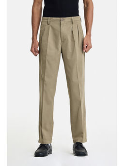 Snitch - Khaki Washed Relaxed Casual Chinos for Men