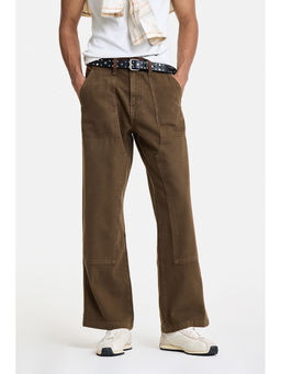 Snitch - Brown Washed Straight Casual Jeans for Men
