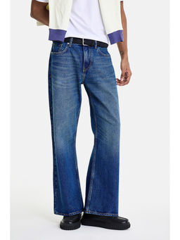 Snitch - Blue Washed Flared Casual Jeans for Men
