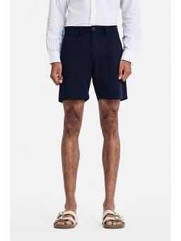 Snitch - Navy Blue Washed Relaxed Casual Shorts for Men