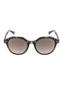 Opium Eyewear - Unisex Gold Round Sunglasses with UV Protected Lens - OP-1874-C02