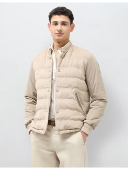U.S. POLO ASSN. - Mens Solid Regular Fit Puffer Jacket - Beige