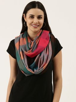 Pashmoda - Women Multi-Coloured Checkered Stole