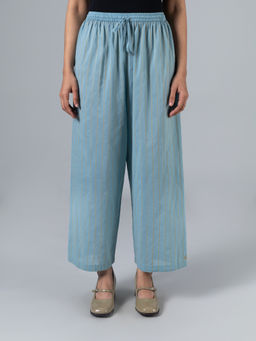Shades of India - Blue Stripes Printed Stria Pant