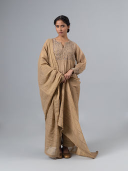 Shades of India - Brown Handwoven Qawi Dupatta