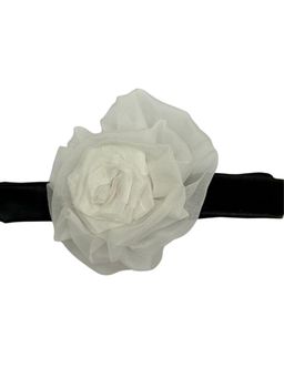 The Tie Hub - White Flower Choker Bow Tie
