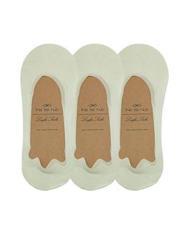 The Tie Hub - Breathable Solid White No Show Loafer Socks (Pack of 3)
