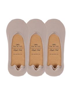 The Tie Hub - Breathable Solid Mauve No Show Loafer Socks (Pack of 3)