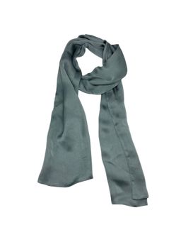 The Tie Hub - Plain Solid Grey Silk Scarf