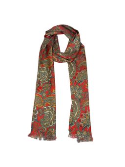 The Tie Hub - Orange Coral Floral Silk Scarf