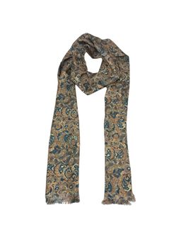 The Tie Hub - Navy Blue Paisley Silk Scarf