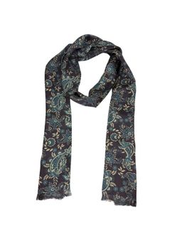 The Tie Hub - Purple with Blue Floral Silk Scarf