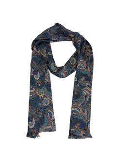 The Tie Hub - Blue Paisley Silk Scarf