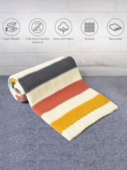 Mi Arcus - Premium Reversible 100% Cotton Knitted Soft Cool Blanket 0-12 M - Multicolor