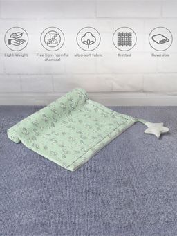 Mi Arcus - Reversible Knitted Dual Layer Warm Blanket 0-12 M - Green