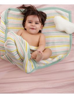 Mi Arcus - Premium 100% Cotton Knitted Ultra Soft Cool Blanket 0-12 M - Multicolour