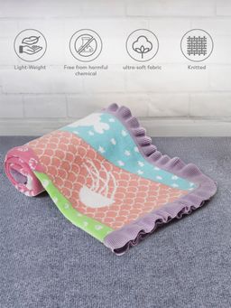 Mi Arcus - 100% Cotton Lightweight Cool Printed All Weather Blanket 0-12 M- Multicolor
