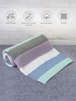 Mi Arcus - Soft Reversible 100% Cotton Lightweight Knitted Blanket 0-12 M - Multicolor