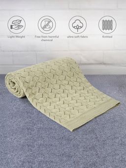Mi Arcus - Cotton Knitted Lightweight Cool Blanket 0-12 M - Cream