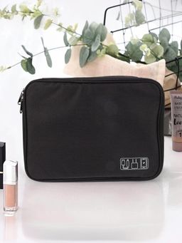 UMAI - 3 Compartments Polyester Travel Organizer- Black