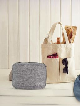 UMAI - 2 Compartments Polyester Travel Organizer- Grey