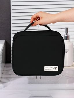 UMAI - Black Polyester Makeup Pouch- Black