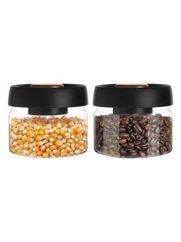 UMAI - Borosilicate Glass Jar With Vacuum Plastic Lid- Pack Of 2- 500Ml