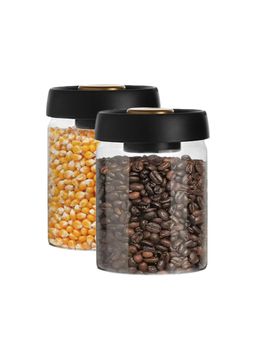 UMAI - Borosilicate Glass Jar With Vacuum Plastic Lid- Pack Of 2- 900Ml