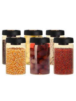 UMAI - Borosilicate Glass Jar With Vacuum Plastic Lid- Pack Of 6- 1200Ml