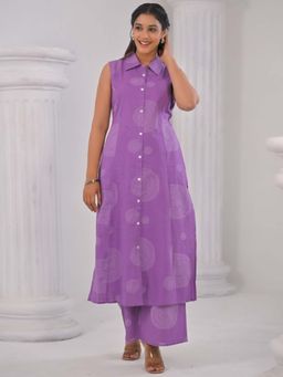 Autumnlane - Iti Lavender Cotton Kurta with Pant (Set of 2)