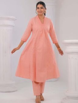 Autumnlane - Layla Blush Cotton Kurta with Pant (Set of 2)