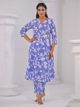 Autumnlane - Sasha Ocean Printed Cotton Kurta and Pant (Set of 2)