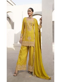 Autumnlane - Zarkash Amber Full Work and Palazzo with Dupatta (Set of 3)