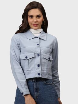 Campus Sutra - Blue Solid Jacket