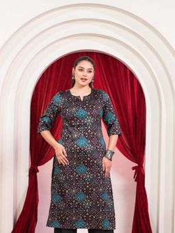 ARAMYA - Muslin Straight Floral Print Kurta