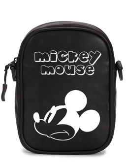 Bewakoof - Official Disney Merchandise Unisex Black Graphic Sling Bag