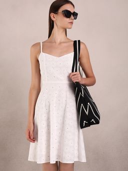 VERO MODA - White Embroidered Mini Dress