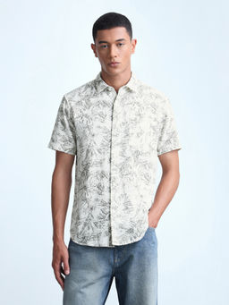 Flying Machine - Men'S Tropical Printed Regular Fit Shirt