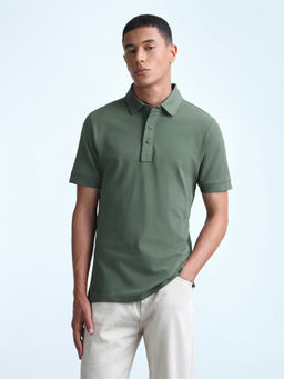 Flying Machine - Men'S Solid Regular Fit Polo T-Shirt