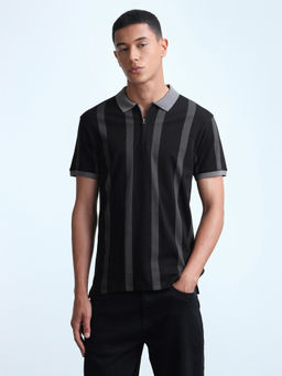 Flying Machine - Men'S Vertical Striped Regular Fit Polo T-Shirt