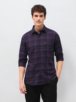 U.S. POLO ASSN. - Men'S Tartan Checked Twill Shirt-Purple