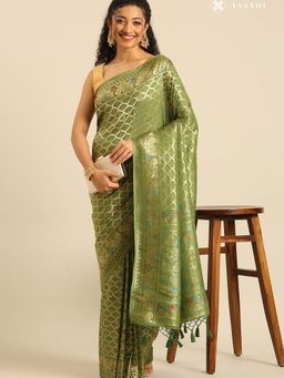 Taashi - Emerald Darbar Saree