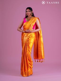 Taashi - Golden Paisley Saree