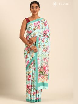 Taashi - Mint Blossom Saree