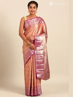 Taashi - Rose Gold Shimmer Saree