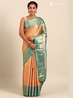 Taashi - Saffron Matrix Saree