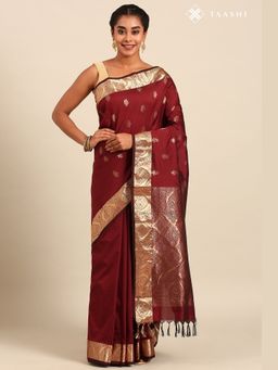 Taashi - Burgundy Confidence Saree