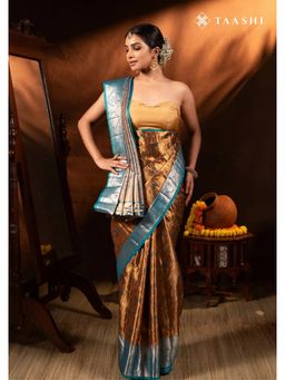 Taashi - Gilded Vine Tapestry Saree