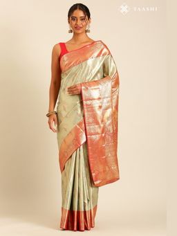 Taashi - Seafoam Aura Saree